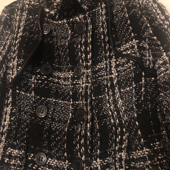 GC BCX Black and white double breasted pea coat size S - Picture 4 of 6
